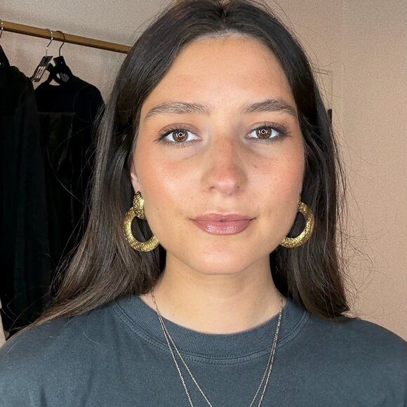 Chanel Logo Hoop Earrings - Picture 3 of 5